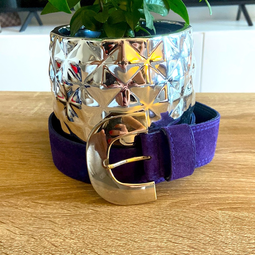 Purple Suede Vintage Belt